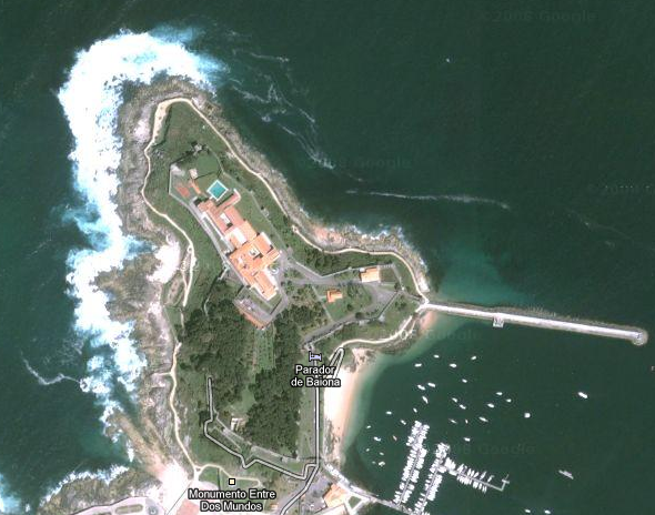 El Castillo de Monte Real en los mapas de Turismogoogle