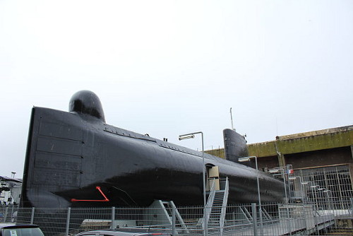 Submarino Flore exhibido en Keroman